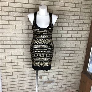 Romeo & Juliet couture brown tank with gold sequence size large.